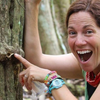 Prof Thomas with new tree species