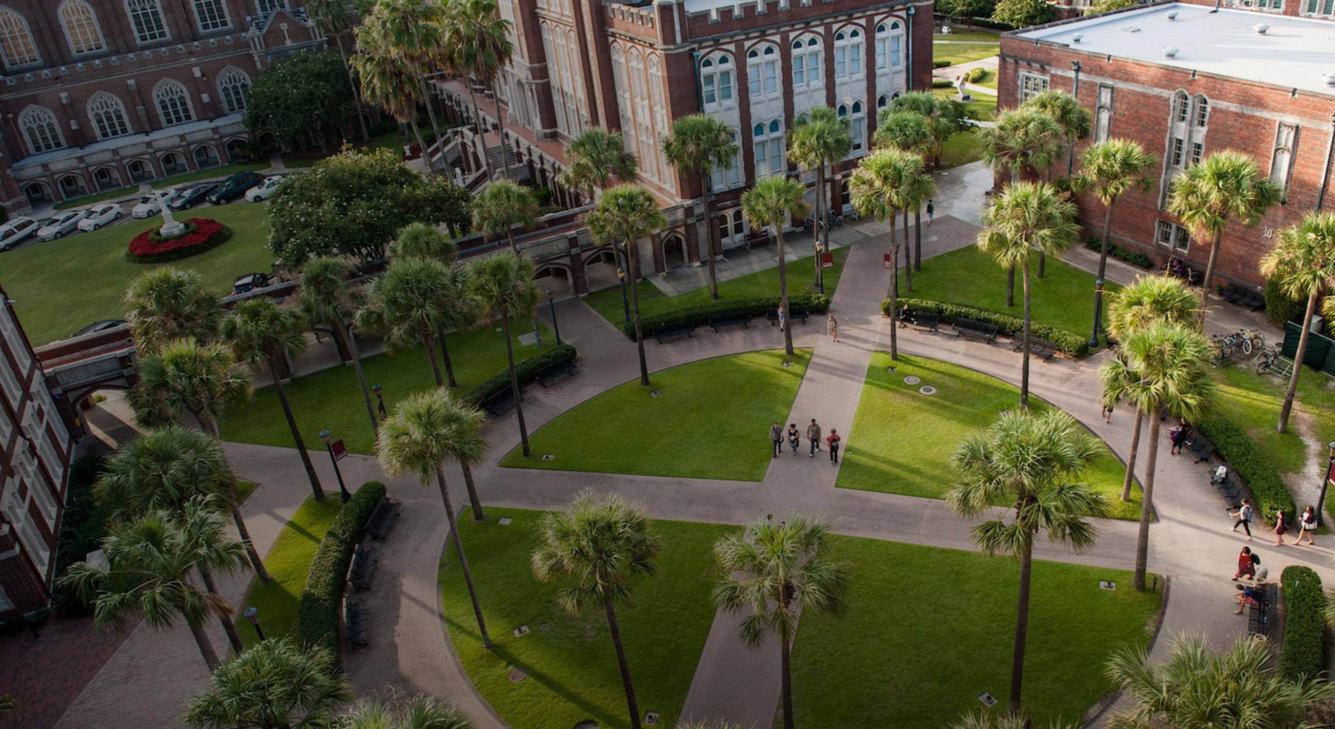 Aerial view of Palm Court