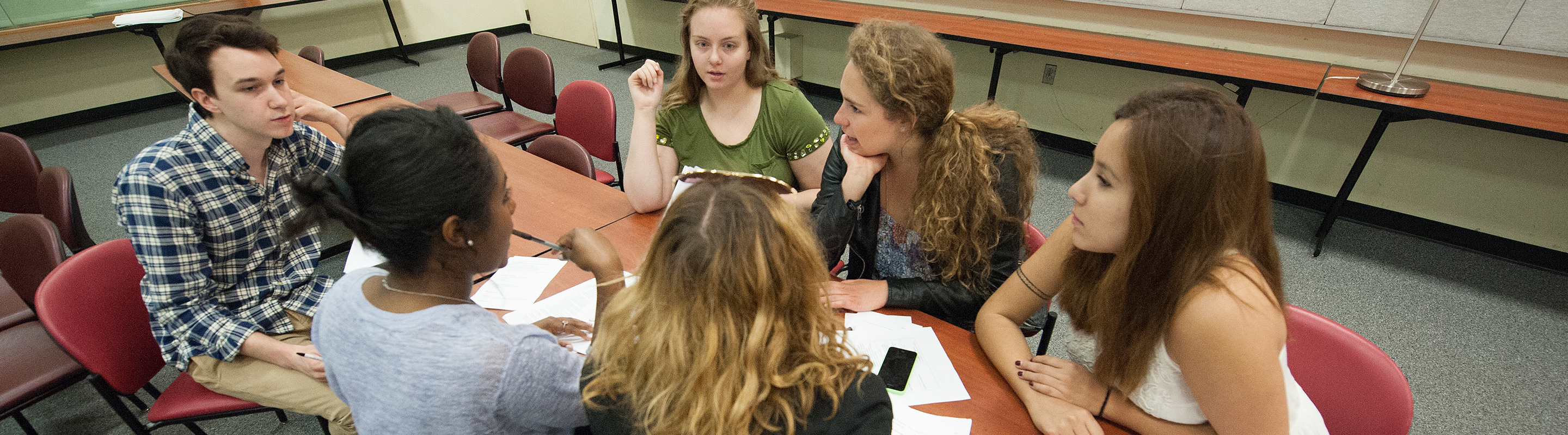 Students work in a small group