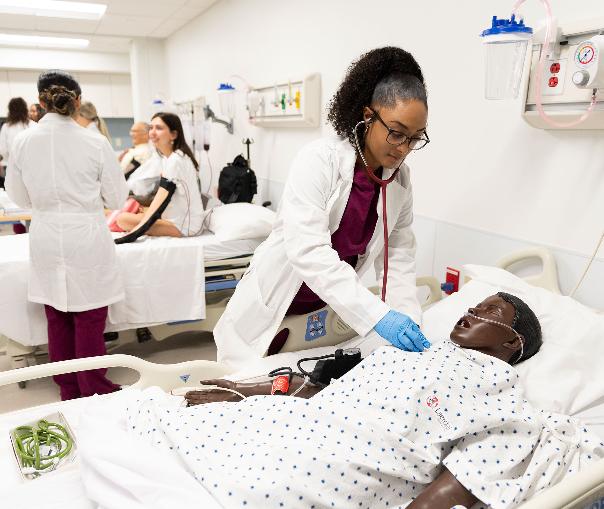 Loyola Nursing Student in Sim Lab