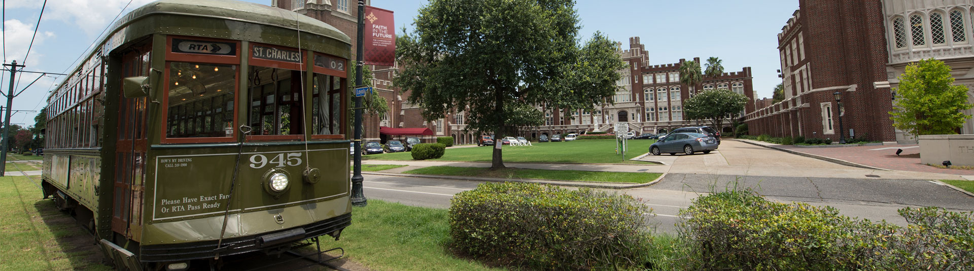 Streetcar Outside Loyola New Orleans
