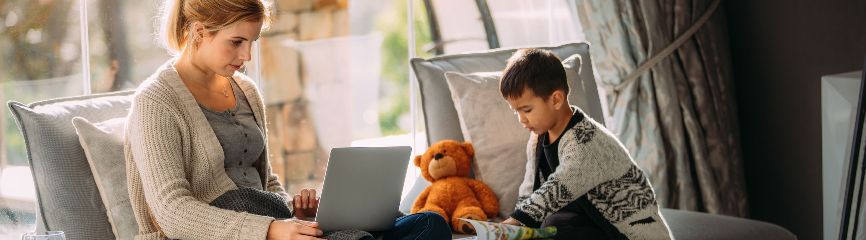 Post-Traditional Student Working With Child