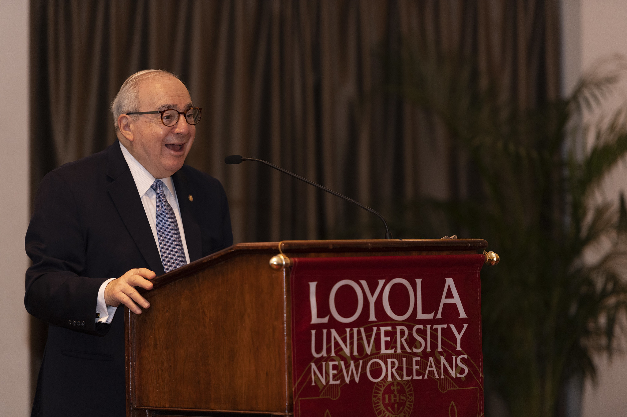 John Benedict 'J.B.' Cordaro '63 gives his acceptance remarks at the 1912 Society Dinner.