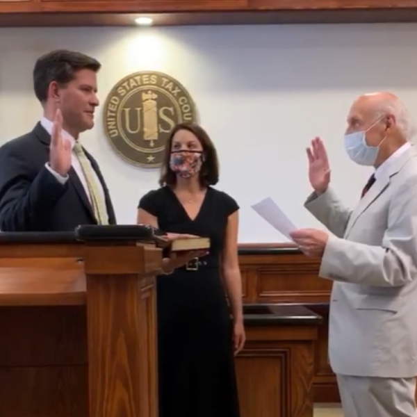 Photo of Judge Weiler being sworn into office