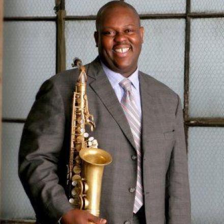 Wessell Anderson with his saxophone